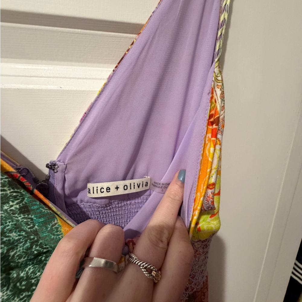 Alice + Olivia Karolina Patchwork Maxi Dress - Picture 5 of 5